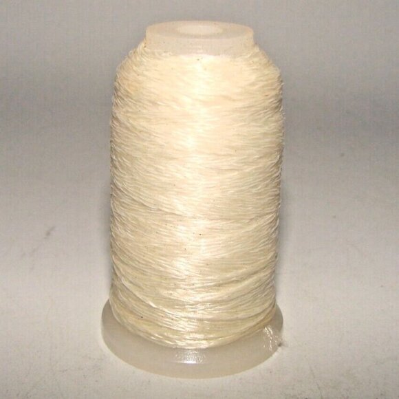 Silk Nylon Thread Foot White Ivory Ice Spool Cord Arts Crafts Sewing Embroidery - Picture 1 of 10